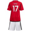 Original Trikotsatz Manchester United Fred 17 Heimtrikot 2023-24 Für Kinder